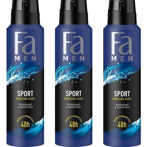 Fa Men Deospray Sport - Voordeelverpakking 3 x 150 ml