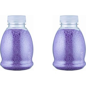 Badkaviaar Lavendel - 225 gram - Fles met transparante dop - set van 2 stuks - bad parels voor in bad