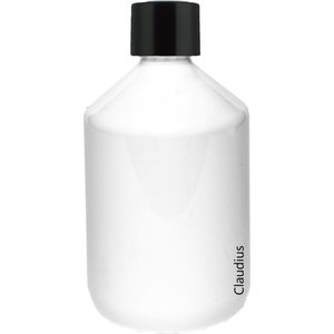 Lege plastic fles 500 ml PET apothekersfles wit - met zwarte dop - set van 10 stuks - navulbaar - leeg