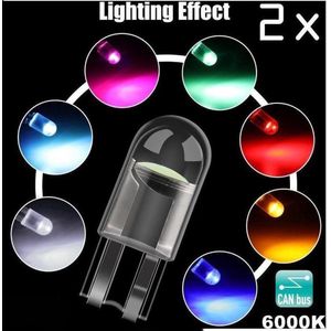 T10 Led Lamp Helder Wit 6000K COB  (Set 2 stuks) CANBus Foutloos  5W5 | W5W | Led Signal Light | 12V | 6000 Kelvin | Stadslicht | Kentekenplaat Verlichting | 194 168 Warm White | 6500 | Autolamp | Autolampen | Car licht | Lampen | 194 168