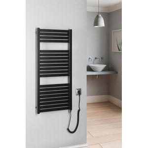 Sapho Tondi elektrische radiator zwart mat 45x97cm 300W