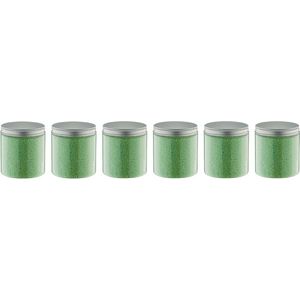 Badkaviaar Eucalyptus - 200 gram - Pot met aluminium deksel - set van 6 stuks - bad parels voor in bad