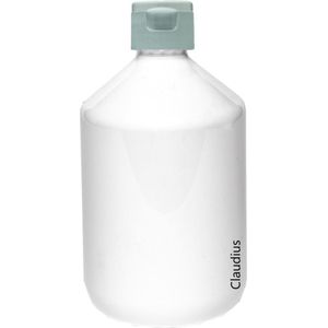 Lege plastic fles 500 ml PET apothekersfles wit - met witte klepdop - set van 10 stuks - navulbaar - leeg