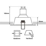 LEDVANCE - Parathom PAR16 940 36D - LED Spot Set - Dimbaar - Inbouw Vierkant - Mat Zwart/Goud - 3.4W - Natuurlijk Wit 4000K