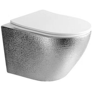 Best Design Royal Zilver toilet met zitting wit/zilver
