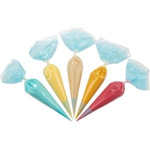 Scrubzout Rainbow- 300 gram in puntzak blauw - hamam, vanille, amandel, appel-kaneel en fruity melon - Hydraterende Lichaamsscrub