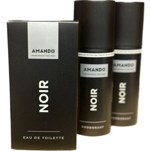Amando Noir - Pakket - Eau de Toilette 50 ml & 2 Deo Spray 150 ml