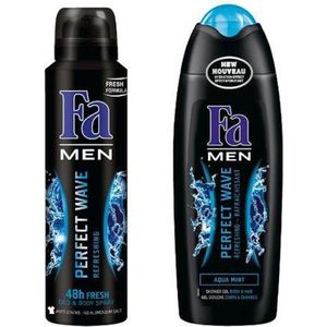 FA Men Perfect Wave - Douchegel & Deodorant Spray - Voordeelverpakking