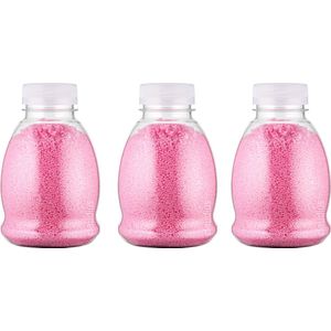 Badkaviaar Rozen - 225 gram - Fles met transparante dop - set van 3 stuks - bad parels voor in bad