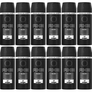 AXE Deodorant / Bodyspray Black - JUMBOPAK - 12 x 150 ml - 1800 ml