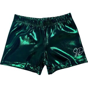 Sparkle&Dream Turnbroekje Mystic Donkergroen - Maat AXS 146/152 - Gympakje voor Turnen, Acro, Trampoline en Gymnastiek