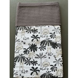 baby deken kinderwagen deken wieg deken antraciet luiaard 60 x 90 cm