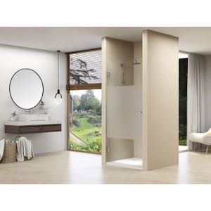 van Rijn ST01 profielloze nisdeur met privacybaan 80cm RVS