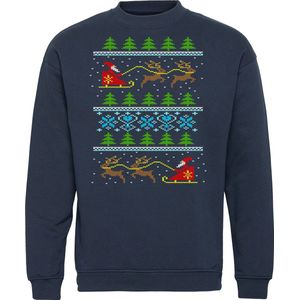 Kersttrui Arrenslee | Foute Kersttrui Dames Heren | Kerstcadeau volwassenen | Kerst | Navy | maat L