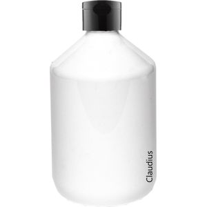 Lege plastic Fles 500 ml PET apothekersfles wit - met zwarte klepdop - set van 10 stuks - navulbaar - leeg