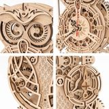 Robotime Mechanische Uilklok Houten modelbouw DIY Miniatuur Knutselen