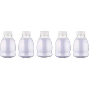 Scrubzout Lavendel - 375 gram - Fles met transparante dop - Set van 5 stuks - Hydraterende Lichaamsscrub