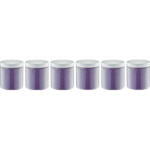 Badkaviaar Lavendel - 200 gram - Pot met witte deksel - set van 6 stuks - bad parels voor in bad