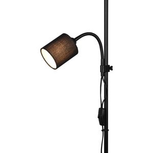 LED Tafellamp - Tafelverlichting - Torna Owino - E27 Fitting - Rond - Mat Zwart - Aluminium