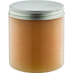 Bodyscrub-Gel Honey - 400 gram - Pot met aluminium deksel - set van 6 stuks - Hydraterende Lichaamsscrub