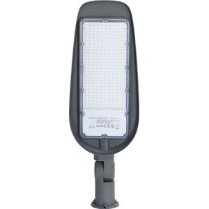 LED Straatlamp - Straatverlichting - Igia Animo - 200W - Helder/Koud Wit 6500K - Waterdicht IP65 - Mat Grijs - Aluminium
