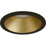 Spot - Pragmi Pollon Pro - Inbouwspot - Rond - Zwart/Goud - Aluminium - 10 Pack