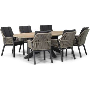 Lifestyle Verona/Brookline 240 cm ovaal dining tuinset 7-delig