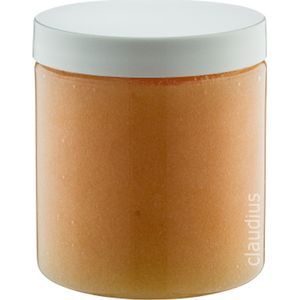 Luxe Verzorgende Bodyscrub-Gel Honey 400 gram - Pot met witte dop - set van 6 stuks - Hydraterende Lichaamsscrub