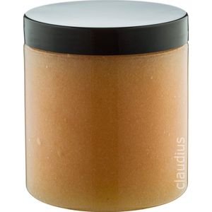 Bodyscrub-Gel Honey - 400 gram - Pot met zwarte deksel - set van 6 stuks - Hydraterende Lichaamsscrub