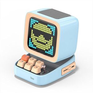 Divoom® Ditoo Draagbare Bluetooth Speaker Met Retro Pixeldisplay - Retro Games - Retro Radio Inclusief Opbergdoos - Blauw