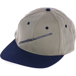 Baseball cap met geborduurde fluit, khaki/marineblauw