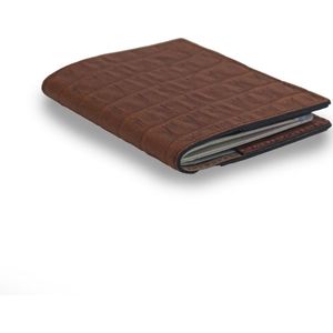 Paspoorthoes Leer Croco Cognac | Tannery.nl