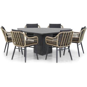 Coco Leonardo/Graniet 170 cm dining tuinset 7-delig