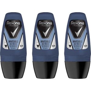 Rexona Deo Roller - Invisible Ice - Voordeelverpakking 3 x 50 ml