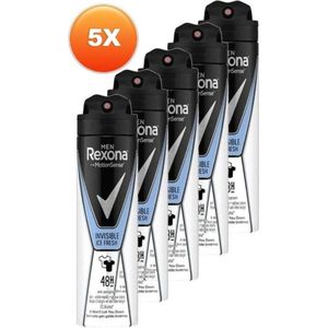 Rexona Men Deodorant / Anti-Perspirant - Invisible Ice Fresh - Voordeelverpakking 5 x 150 ml