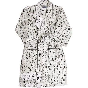 Flanellen Badjas - Muzieknoten - Katoen Polyester Mix