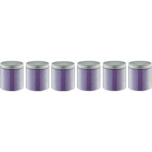 Badkaviaar Lavendel - 200 gram - Pot met aluminium deksel - set van 6 stuks - bad parels voor in bad
