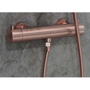 Saniclear Copper thermostatische douchekraan geborsteld koper