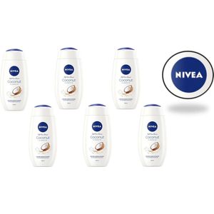 Nivea Caring Shower Cream - Coconut & Jojoba Oil - Voordeelverpakking 6 x 250 ml