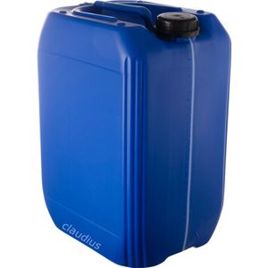 Jerrycan 20 liter blauw - handig stapelbaar – UN gekeurd – voor water en gevaarlijke vloeistoffen – inclusief dop – totaal te legen