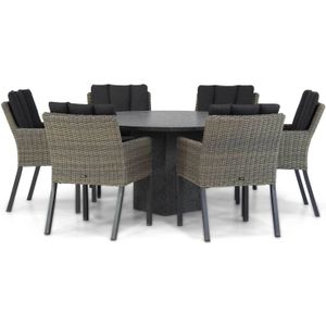 Garden Collections Oxbow/Graniet 140 cm dining tuinset 7-delig