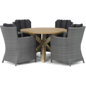 Garden Collections Venerdi/Sand City 120 cm rond dining tuinset 5-delig