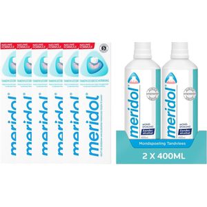 MERIDOL - Voordeelverpakking - 6 x 75 ml Meridol Tandpasta & 2 x 400 ml Meridol Mondspoeling