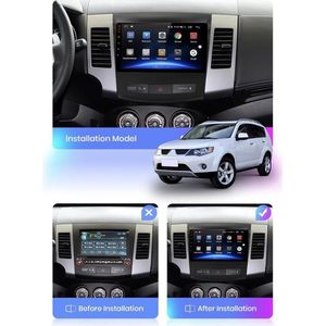 Mitsubishi Outlander 2005-2013 (voor originele systeem zonder Rockford) Android 10 navigatie Bluetooth USB WiFi 1+16GB