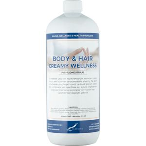 Body & Hair Creamy Wellness - 1 liter met dop - 2 in 1 voor lichaam en haar.