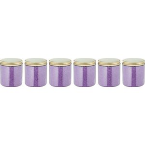 Badkaviaar Lavendel - 200 gram - Pot met gouden deksel - set van 6 stuks - bad parels voor in bad