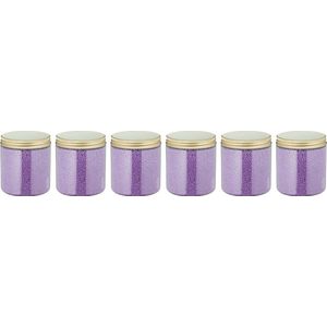 Badkaviaar Lavendel - 200 gram - Pot met gouden deksel - set van 6 stuks - bad parels