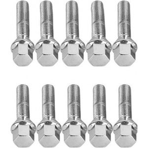 XR-Import Verlengde conische wielbouten 50mm - Kleur Chrome - M14x1.25 / M14x1,25 - Set van 10 bouten