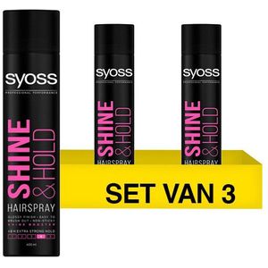 Syoss - Shine & Hold - Haarspray - 3 flessen - 400 ml