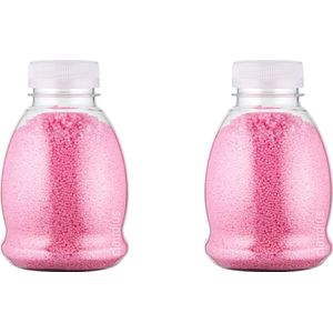 Badkaviaar Rozen - 225 gram - Fles met transparante dop - set van 2 stuks - bad parels voor in bad